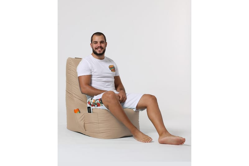 Sittsäck Utomhus Dimants 60 cm - Beige - Utemöbler & utemiljö - Utestol & trädgårdsstol - Sittsäckar utomhus