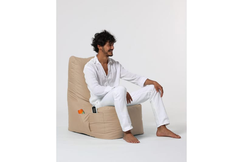 Sittsäck Utomhus Dimants 60 cm - Beige - Utemöbler & utemiljö - Utestol & trädgårdsstol - Sittsäckar utomhus