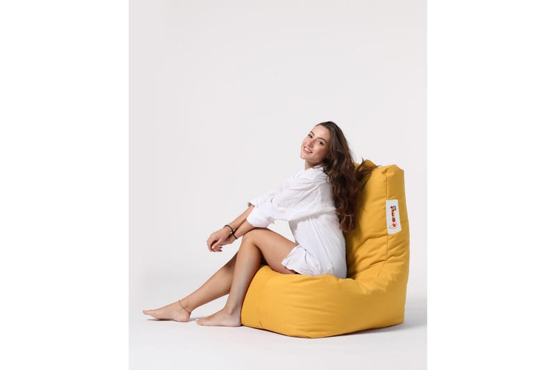 Sittsäck Utomhus Dimants 60 cm - Gul - Utemöbler & utemiljö - Utestol & trädgårdsstol - Sittsäckar utomhus