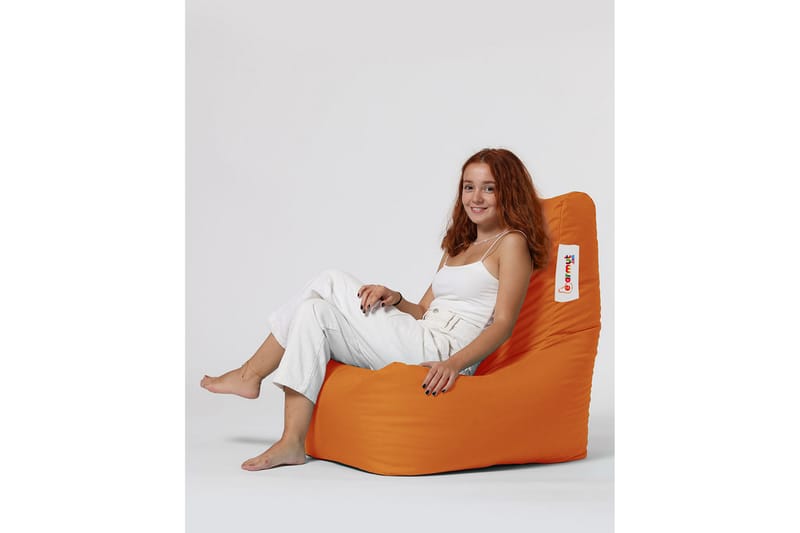 Sittsäck Utomhus Dimants 60 cm - Orange - Utemöbler & utemiljö - Utestol & trädgårdsstol - Sittsäckar utomhus