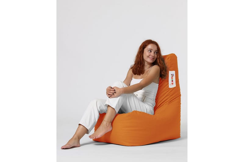 Sittsäck Utomhus Dimants 60 cm - Orange - Utemöbler & utemiljö - Utestol & trädgårdsstol - Sittsäckar utomhus