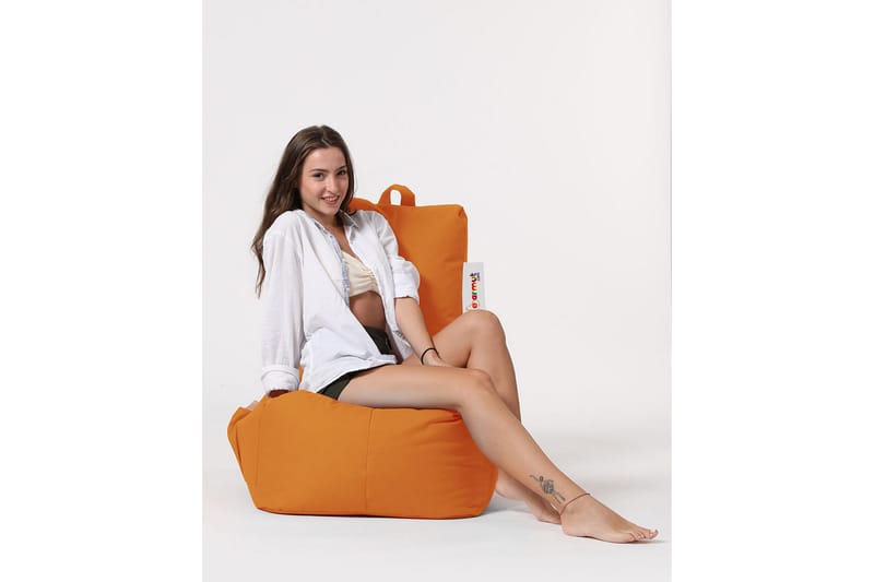 Sittsäck Utomhus Dimants 60 cm - Orange - Utemöbler & utemiljö - Utestol & trädgårdsstol - Sittsäckar utomhus