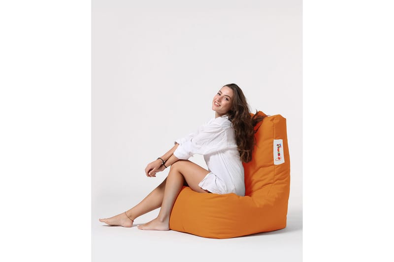 Sittsäck Utomhus Dimants 60 cm - Orange - Utemöbler & utemiljö - Utestol & trädgårdsstol - Sittsäckar utomhus
