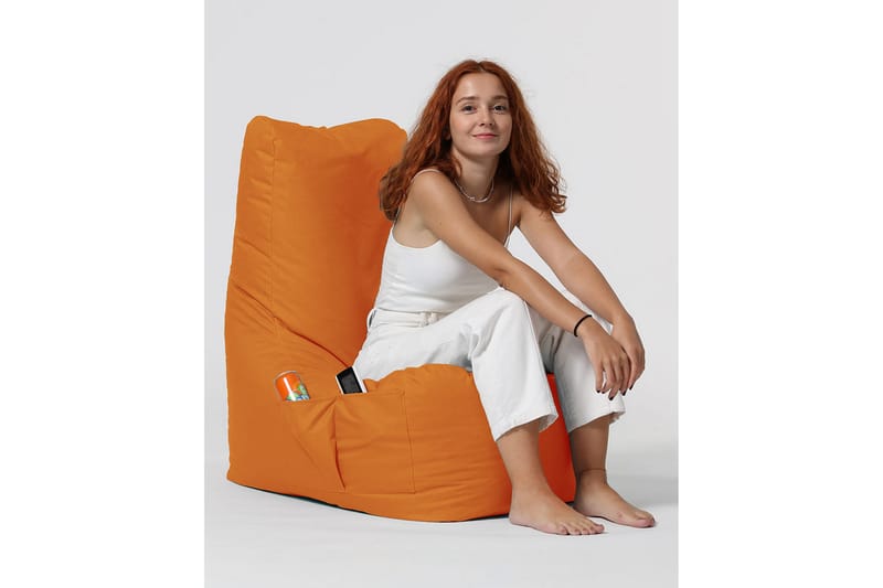 Sittsäck Utomhus Dimants 60 cm - Orange - Utemöbler & utemiljö - Utestol & trädgårdsstol - Sittsäckar utomhus
