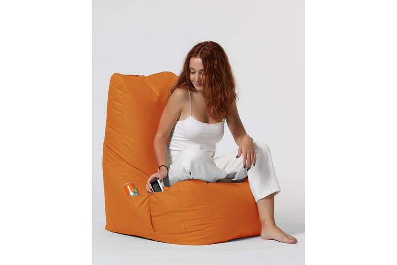 Sittsäck Utomhus Dimants 60 cm - Orange - Utemöbler & utemiljö - Utestol & trädgårdsstol - Sittsäckar utomhus