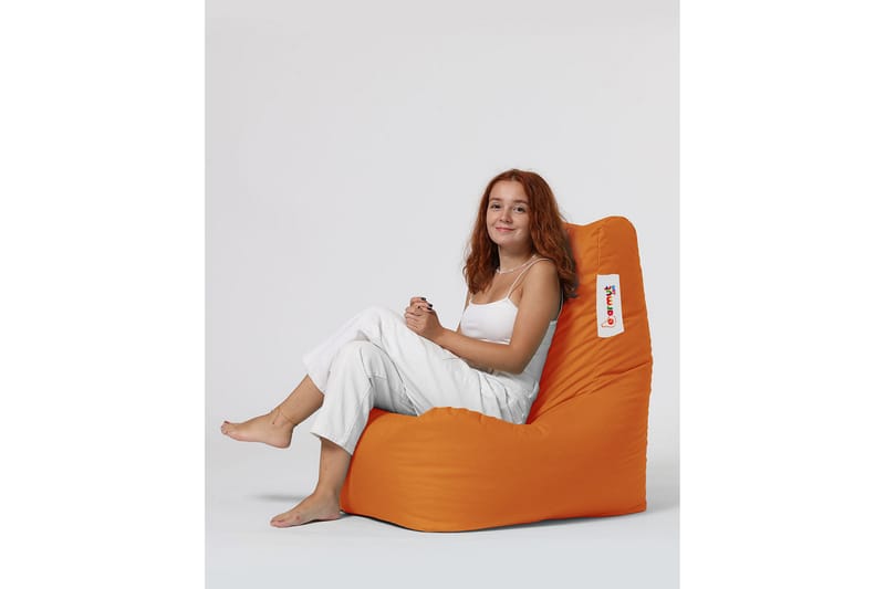 Sittsäck Utomhus Dimants 60 cm - Orange - Utemöbler & utemiljö - Utestol & trädgårdsstol - Sittsäckar utomhus