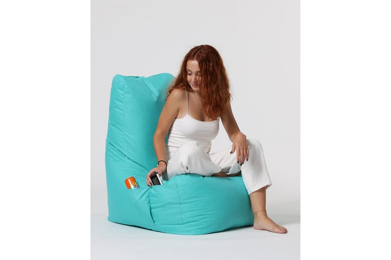 Sittsäck Utomhus Dimants 60 cm - Turkos - Utemöbler & utemiljö - Utestol & trädgårdsstol - Sittsäckar utomhus