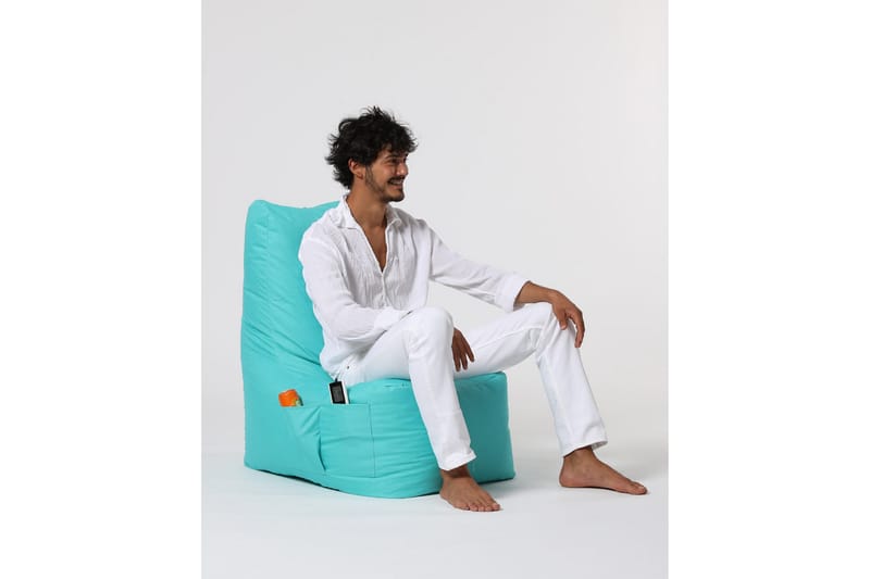 Sittsäck Utomhus Dimants 60 cm - Turkos - Utemöbler & utemiljö - Utestol & trädgårdsstol - Sittsäckar utomhus