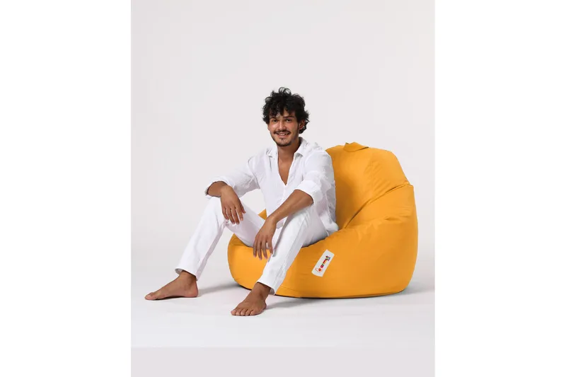 Sittsäck Utomhus Hunny 115 cm Gul - Utemöbler & utemiljö - Utestol & trädgårdsstol - Sittsäckar utomhus