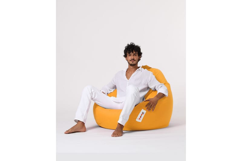 Sittsäck Utomhus Hunny 115 cm - Gul - Utemöbler & utemiljö - Utestol & trädgårdsstol - Sittsäckar utomhus