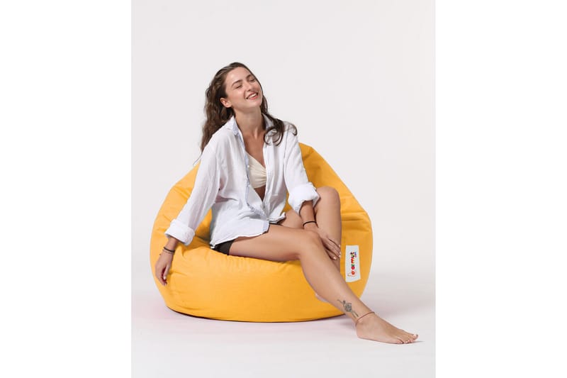 Sittsäck Utomhus Hunny 115 cm - Gul - Utemöbler & utemiljö - Utestol & trädgårdsstol - Sittsäckar utomhus