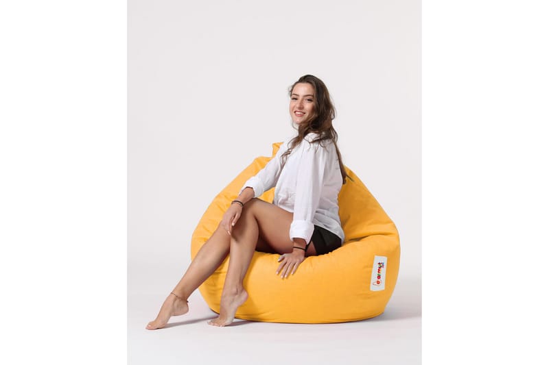 Sittsäck Utomhus Hunny 115 cm - Gul - Utemöbler & utemiljö - Utestol & trädgårdsstol - Sittsäckar utomhus