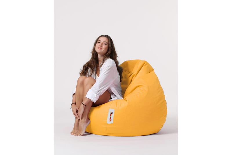 Sittsäck Utomhus Hunny 115 cm - Gul - Utemöbler & utemiljö - Utestol & trädgårdsstol - Sittsäckar utomhus