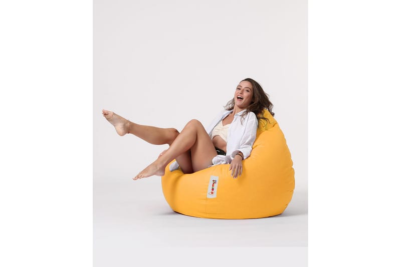Sittsäck Utomhus Hunny 115 cm - Gul - Utemöbler & utemiljö - Utestol & trädgårdsstol - Sittsäckar utomhus