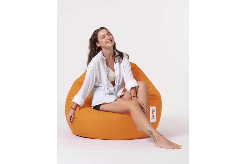 Sittsäck Utomhus Hunny 115 cm - Orange - Utemöbler & utemiljö - Utestol & trädgårdsstol - Sittsäckar utomhus