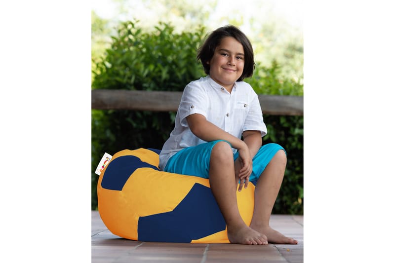 Sittsäck Utomhus Sira 70 cm - Gul/Blå - Utemöbler & utemiljö - Utestol & trädgårdsstol - Sittsäckar utomhus