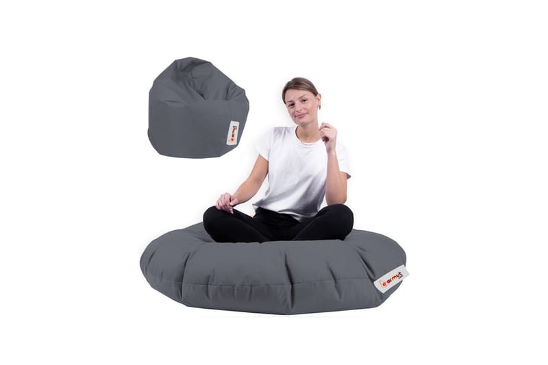 Sittsäck Utomhus Tasmina 65 cm - Grå - Utemöbler & utemiljö - Utestol & trädgårdsstol - Sittsäckar utomhus