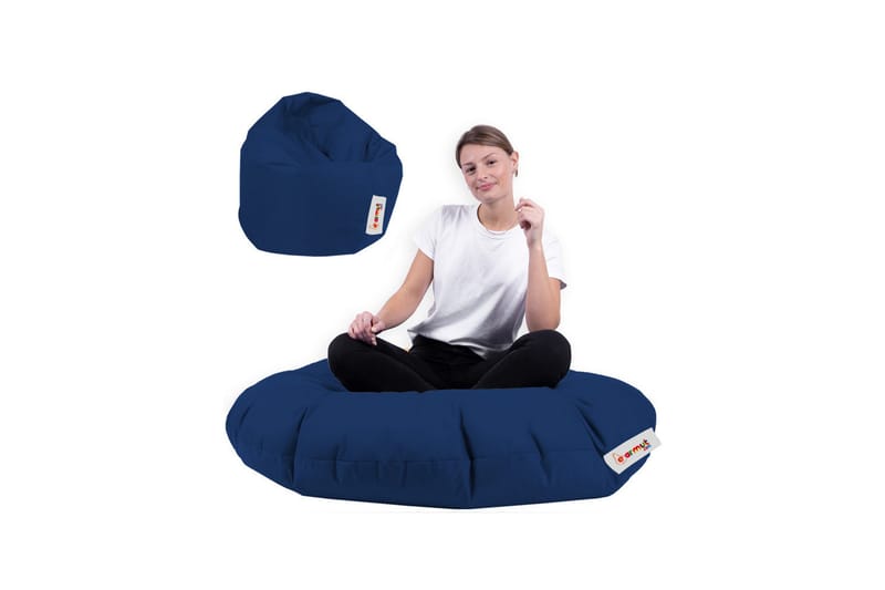 Sittsäck Utomhus Tasmina 65 cm - Mörkblå - Utemöbler & utemiljö - Utestol & trädgårdsstol - Sittsäckar utomhus