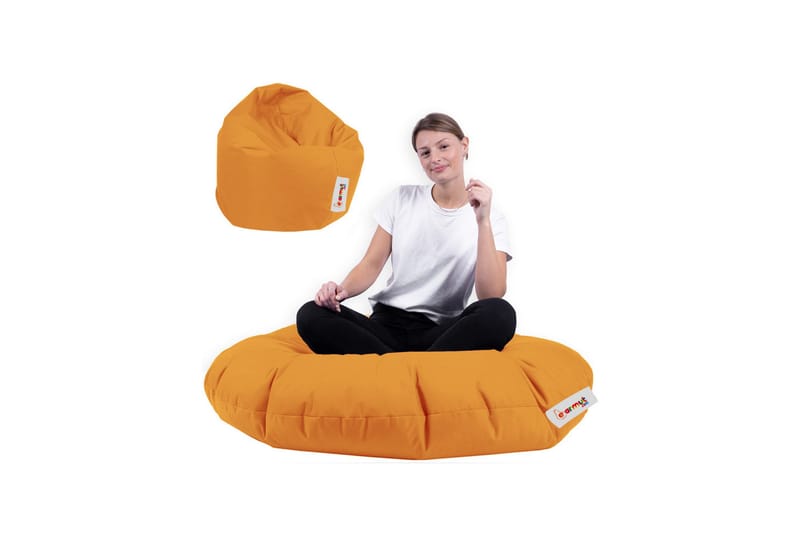 Sittsäck Utomhus Tasmina 65 cm - Orange - Utemöbler & utemiljö - Utestol & trädgårdsstol - Sittsäckar utomhus