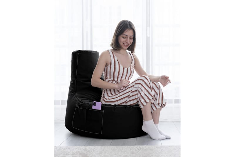 Sittsäck Utomhus Vikki 70 cm - Svart - Utemöbler & utemiljö - Utestol & trädgårdsstol - Sittsäckar utomhus