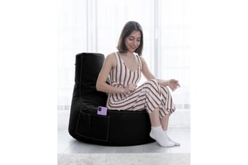 Sittsäck Utomhus Vikki 70 cm Svart - Utemöbler & utemiljö - Utestol & trädgårdsstol - Sittsäckar utomhus