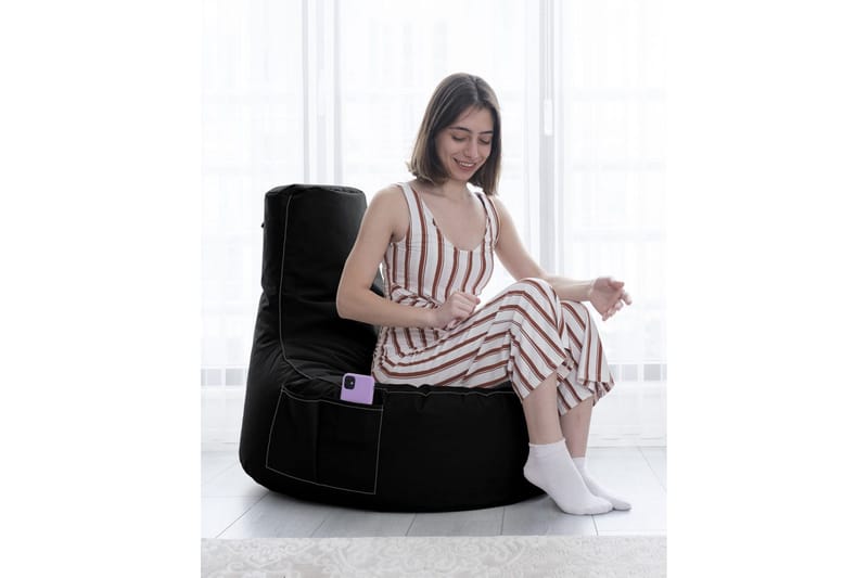 Sittsäck Utomhus Vikki 70 cm Svart - Utemöbler & utemiljö - Utestol & trädgårdsstol - Sittsäckar utomhus