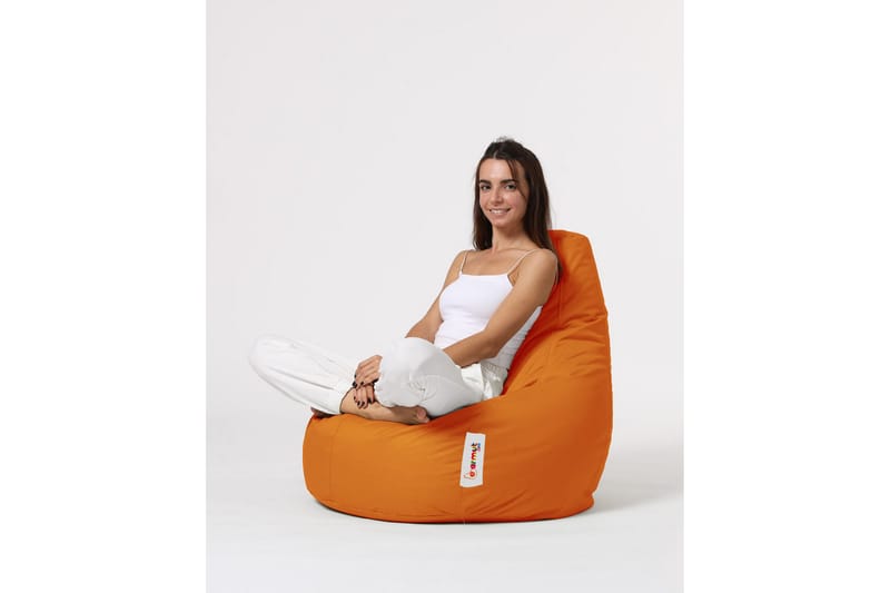 Sittsäck Utomhus Vinna 80 cm - Orange - Utemöbler & utemiljö - Utestol & trädgårdsstol - Sittsäckar utomhus