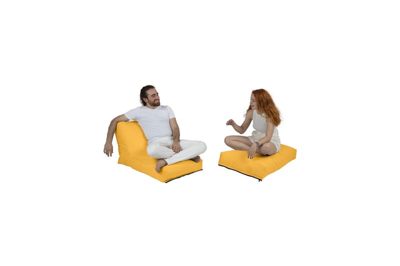 Sittsäck Utomhus Petone 55 cm - Gul - Utemöbler & utemiljö - Utestol & trädgårdsstol - Sittsäckar utomhus
