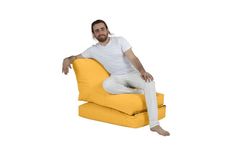 Sittsäck Utomhus Petone 55 cm - Gul - Utemöbler & utemiljö - Utestol & trädgårdsstol - Sittsäckar utomhus