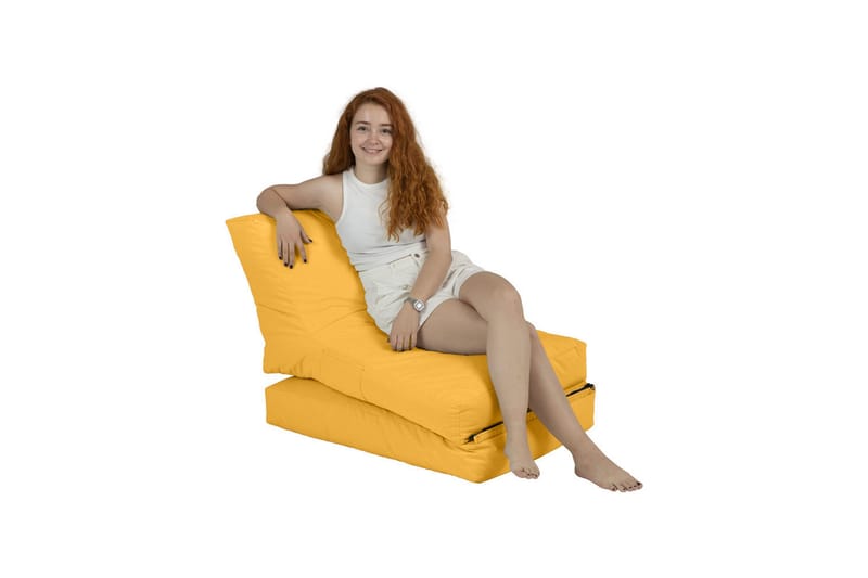 Sittsäck Utomhus Petone 55 cm - Gul - Utemöbler & utemiljö - Utestol & trädgårdsstol - Sittsäckar utomhus