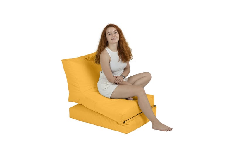 Sittsäck Utomhus Petone 55 cm - Gul - Utemöbler & utemiljö - Utestol & trädgårdsstol - Sittsäckar utomhus