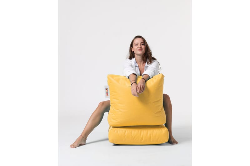 Sittsäck Utomhus Petone 55 cm - Gul - Utemöbler & utemiljö - Utestol & trädgårdsstol - Sittsäckar utomhus