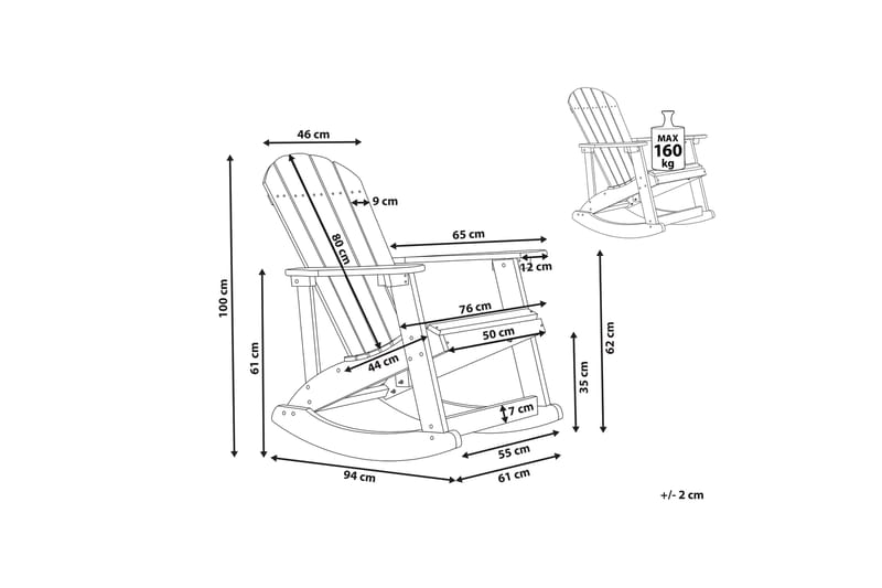 Sjurby Gungstol utomhus - Blå - Utemöbler & utemiljö - Utestol & trädgårdsstol - Gungstol utomhus