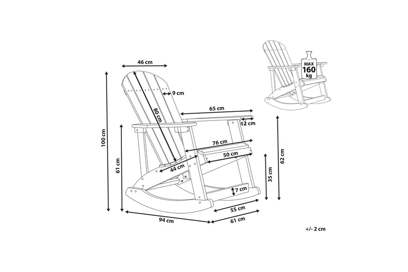 Sjurby Gungstol utomhus - Röd - Utemöbler & utemiljö - Utestol & trädgårdsstol - Gungstol utomhus