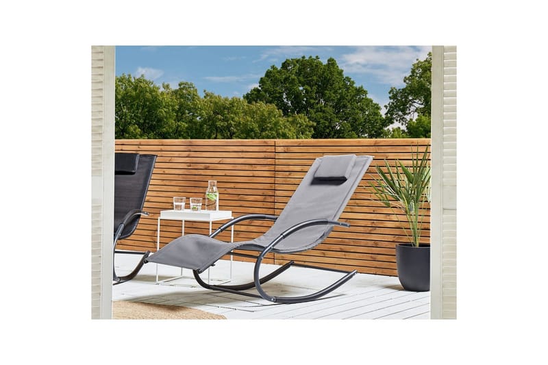 Solsäng Carano II - Ljusgrå, svart - Utemöbler & utemiljö - Utestol & trädgårdsstol - Solsäng & solvagn