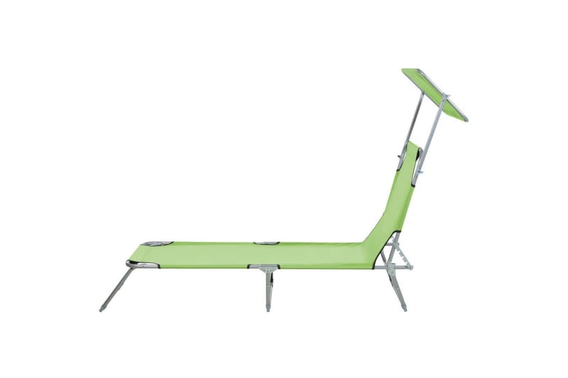 Solsäng Foligno - Grön, Silver - Utemöbler & utemiljö - Utestol & trädgårdsstol - Solsäng & solvagn