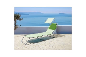 Solsäng Foligno - Grön, Silver - Utemöbler & utemiljö - Utestol & trädgårdsstol - Solsäng & solvagn