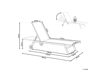 Solsäng Levanzo - Utemöbler & utemiljö - Utestol & trädgårdsstol - Solsäng & solvagn