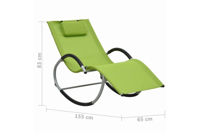 Solsäng med kudde grön textilene - Grön - Solsäng & solvagn