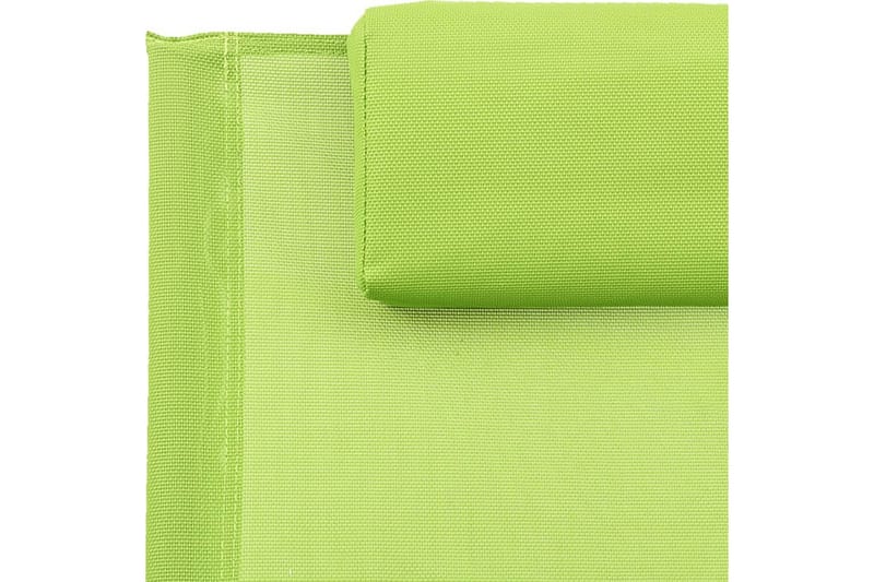 Solsäng med kudde svart stål och textilene grön - Grön - Solsäng & solvagn