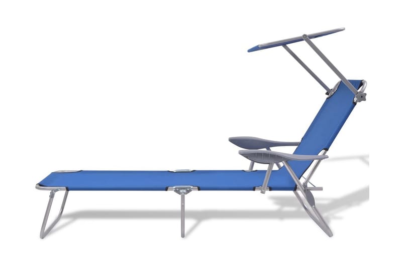 Solsäng med tak stål blå - Blå - Solsäng & solvagn