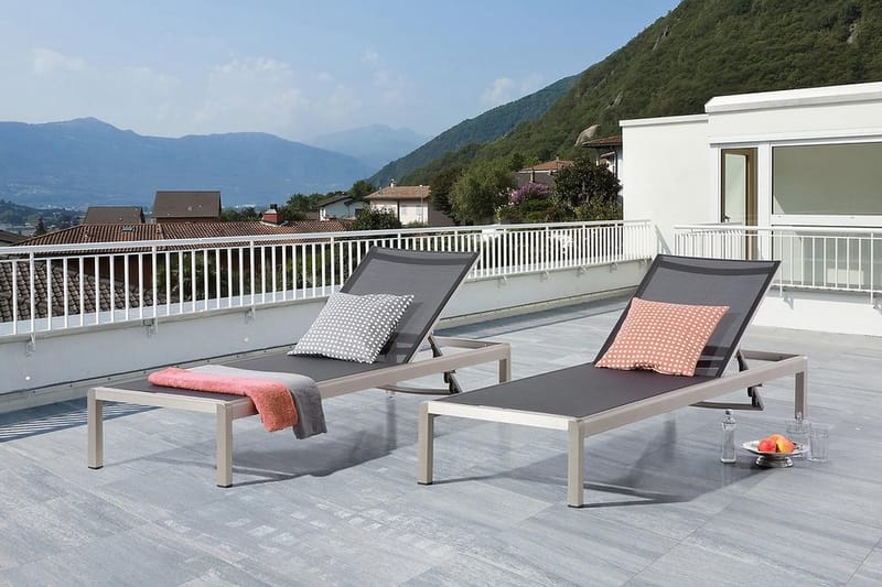 Fossato Solsäng 64|198 cm - Svart - Utemöbler & utemiljö - Utestol & trädgårdsstol - Solsäng & solvagn