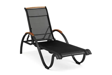 Hillerstorp Nydala Solsäng - Svart/brun - Utemöbler & utemiljö - Utestol & trädgårdsstol - Solsäng & solvagn