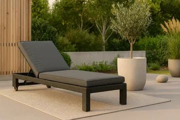 London Solsäng Svart - Venture Home - Utemöbler & utemiljö - Utestol & trädgårdsstol - Solsäng & solvagn