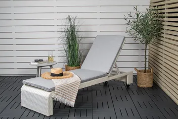 London Solsäng - Vit - Utemöbler & utemiljö - Utestol & trädgårdsstol - Solsäng & solvagn