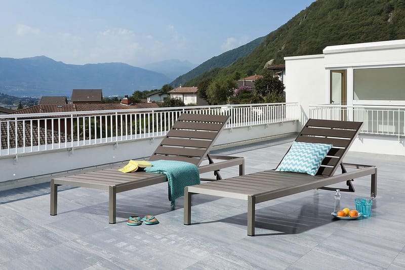 Nardo Solsäng 64|198 cm - Grå - Utemöbler & utemiljö - Utestol & trädgårdsstol - Solsäng & solvagn