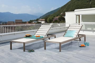 Nardo Solsäng 64|198 cm - Vit - Utemöbler & utemiljö - Utestol & trädgårdsstol - Solsäng & solvagn