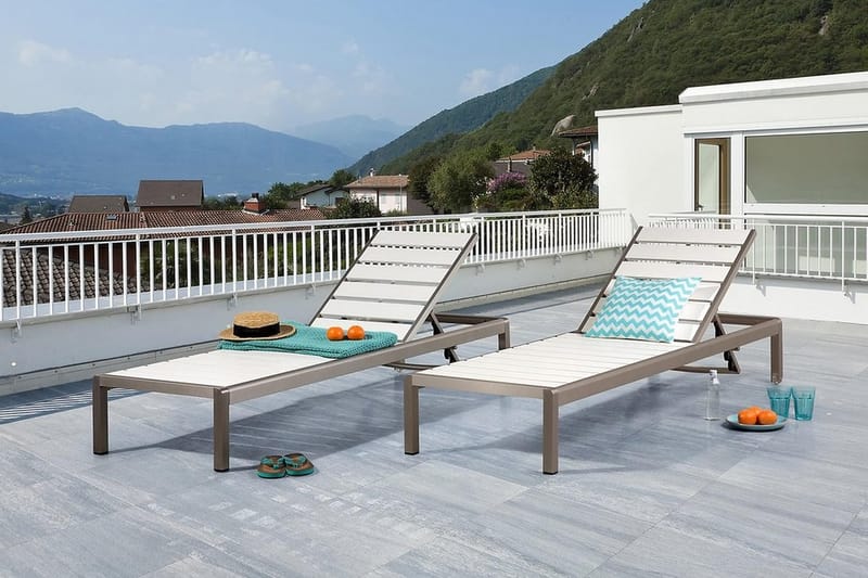 Nardo Solsäng 64|198 cm - Vit - Utemöbler & utemiljö - Utestol & trädgårdsstol - Solsäng & solvagn