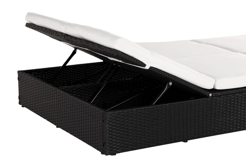 Ochovi Dubbel Solsäng Justerbar - Svart/Vit - Utemöbler & utemiljö - Utestol & trädgårdsstol - Solsäng & solvagn