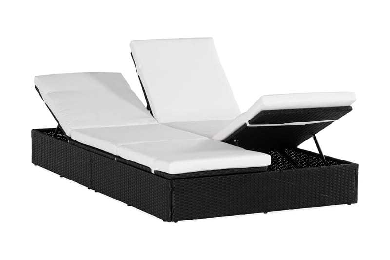 Ochovi Dubbel Solsäng Justerbar - Svart/Vit - Utemöbler & utemiljö - Utestol & trädgårdsstol - Solsäng & solvagn